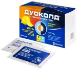 Дуоколд, порошок для приготовления раствора для приема внутрь 5 г 8 шт (в наборе 6 пакетиков День + 2 пакетика Ночь) со вкусом лимона