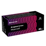 Аторвастатин Медисорб, таблетки покрытые пленочной оболочкой 40 мг 90 шт